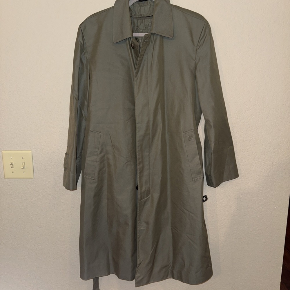 Vintage Daks London Trench Coat Removable Lining Jacket Size Large Quality EUC